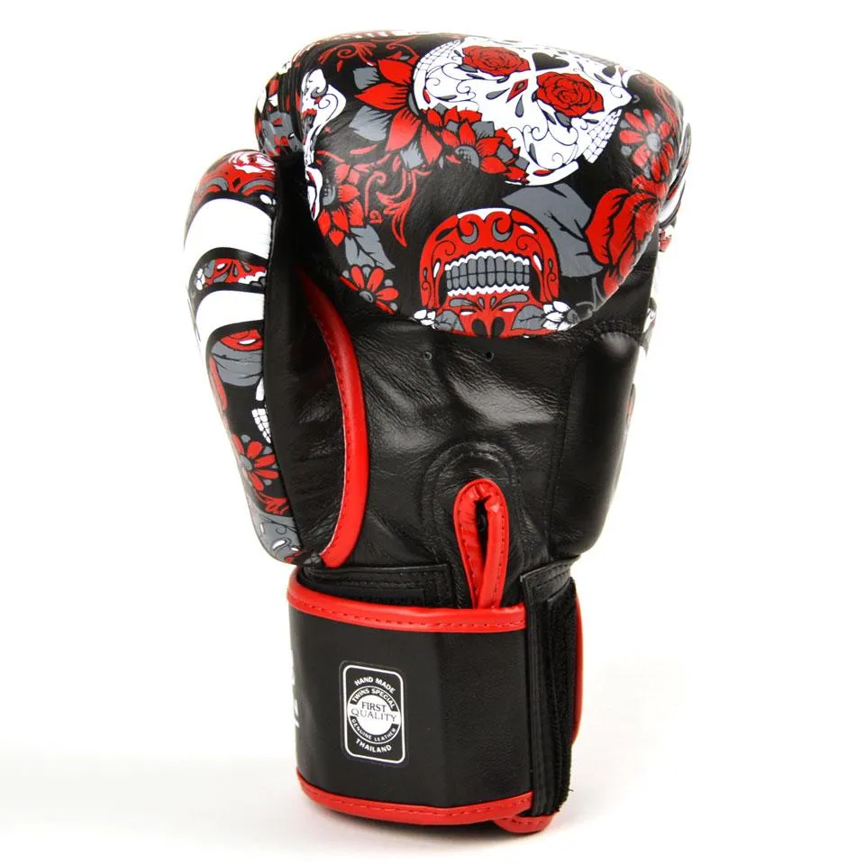 FBGVL3-53 Twins Red Skull Boxing Gloves