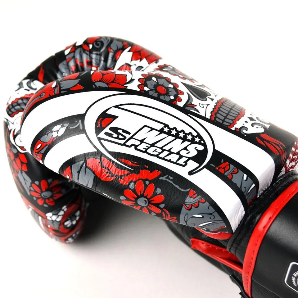 FBGVL3-53 Twins Red Skull Boxing Gloves