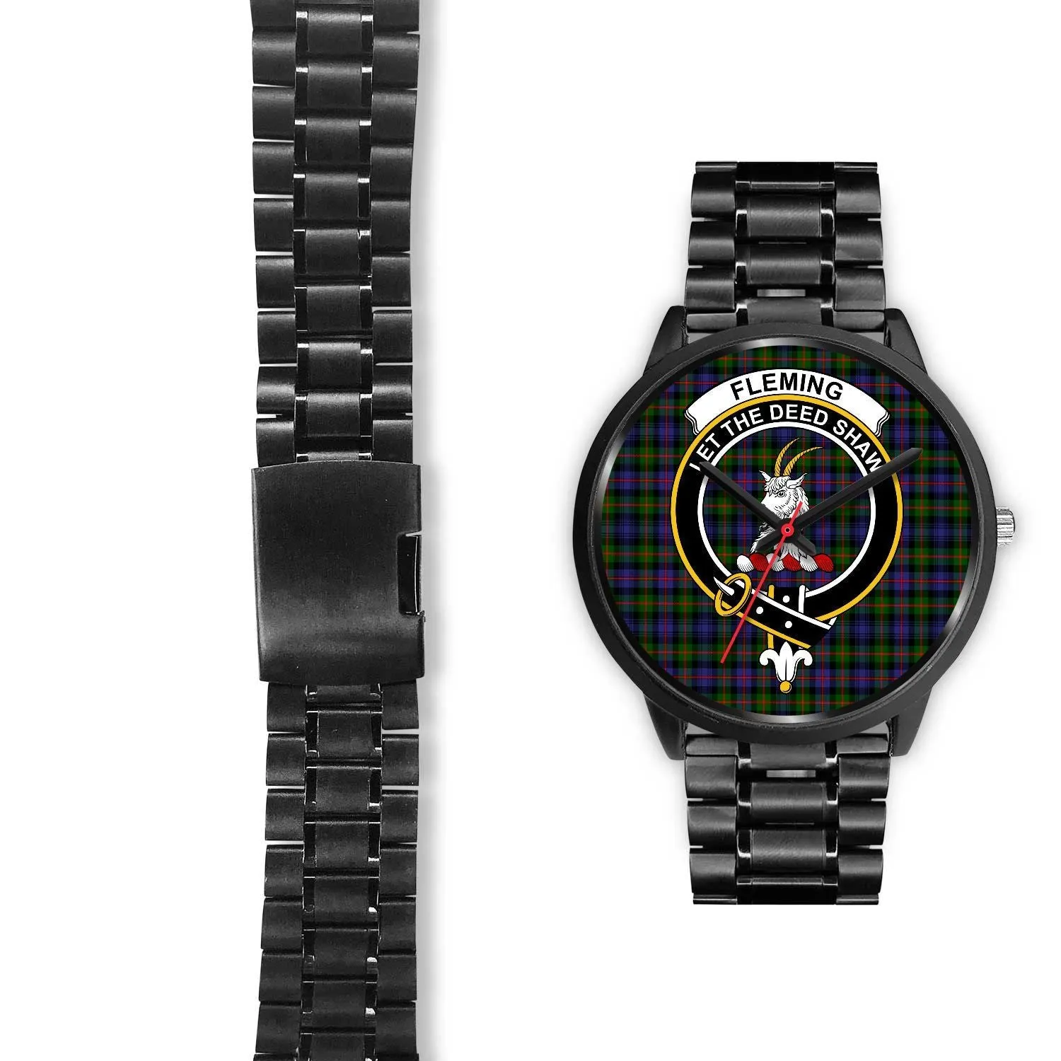 Fleming Clan Badge Tartan Black Watch