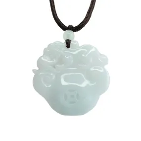 Fortune's Favor Sterling Silver Jade Pendant