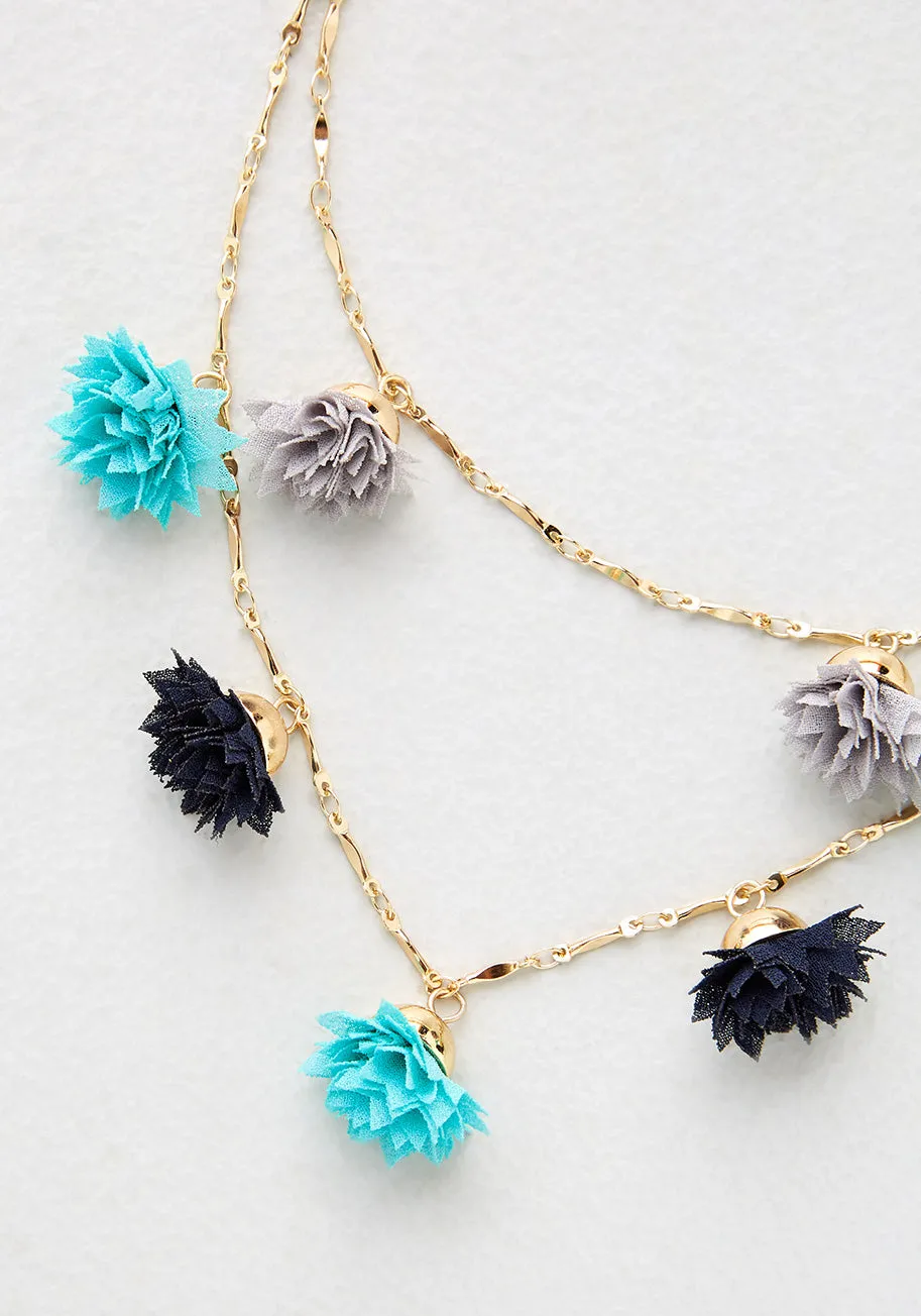 Frazzle of Flowers Layered Necklace