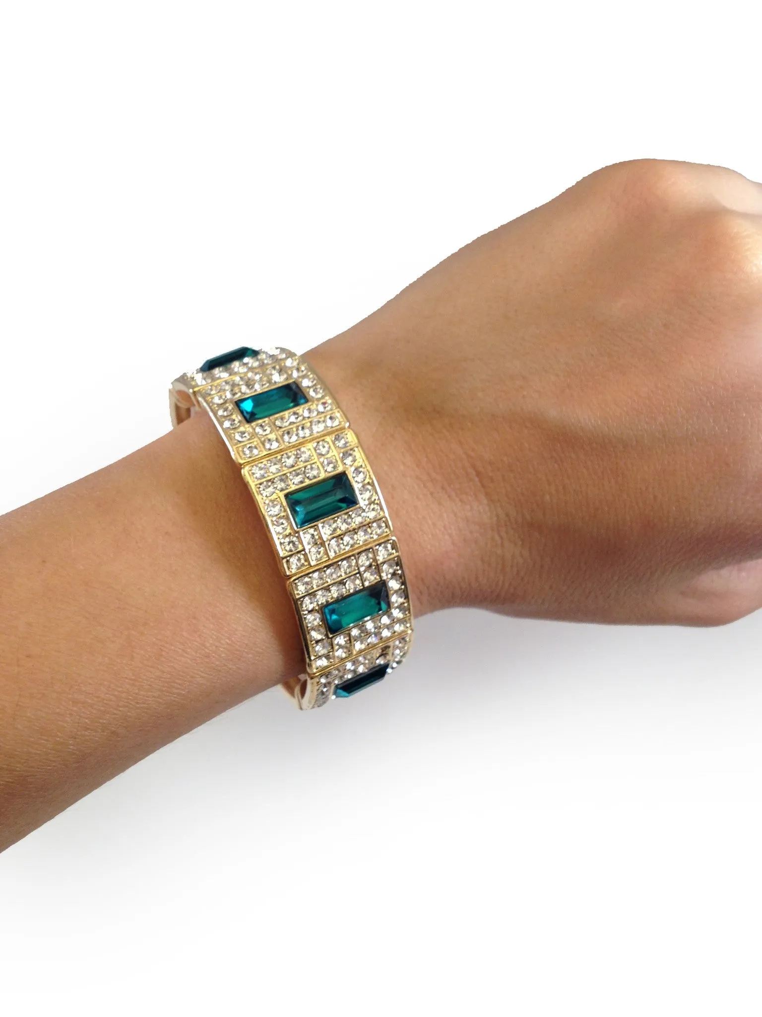 Gatsby Collection Emerald Jeweled Bracelet