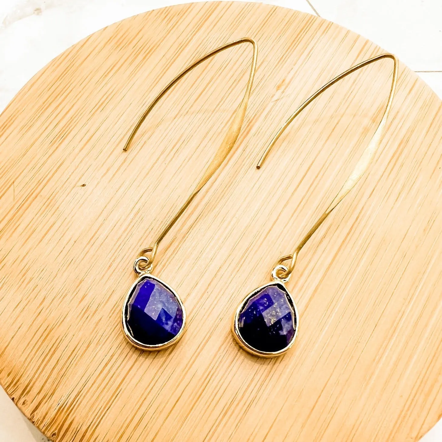 Gemstone Droplet Earring