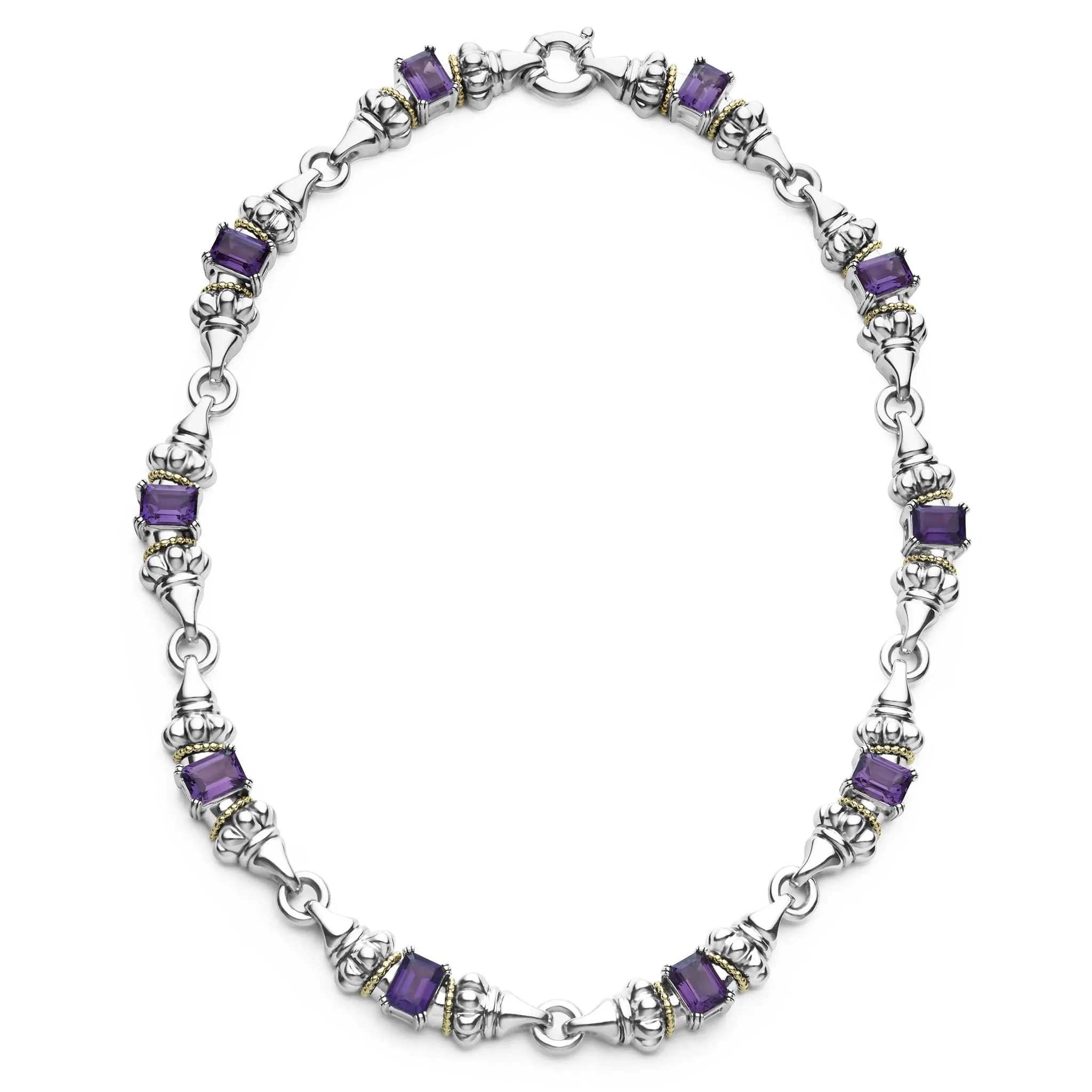 Glacier Amethyst Caviar Beaded Necklace