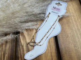 Gold Double Chain Anklet