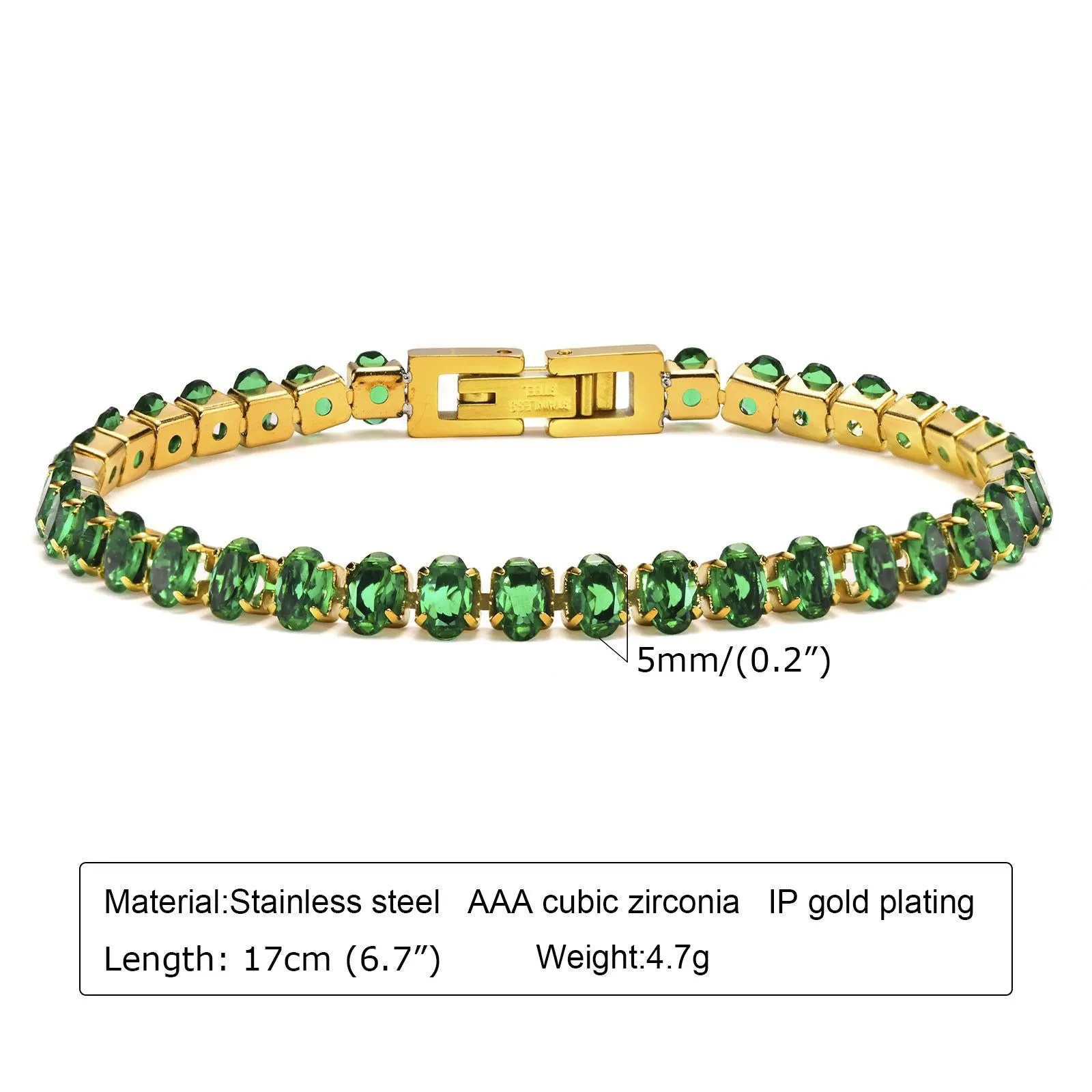 Green Emerald Bracelet