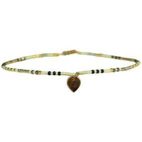 HEART ANKLET IN NEUTRAL TONES