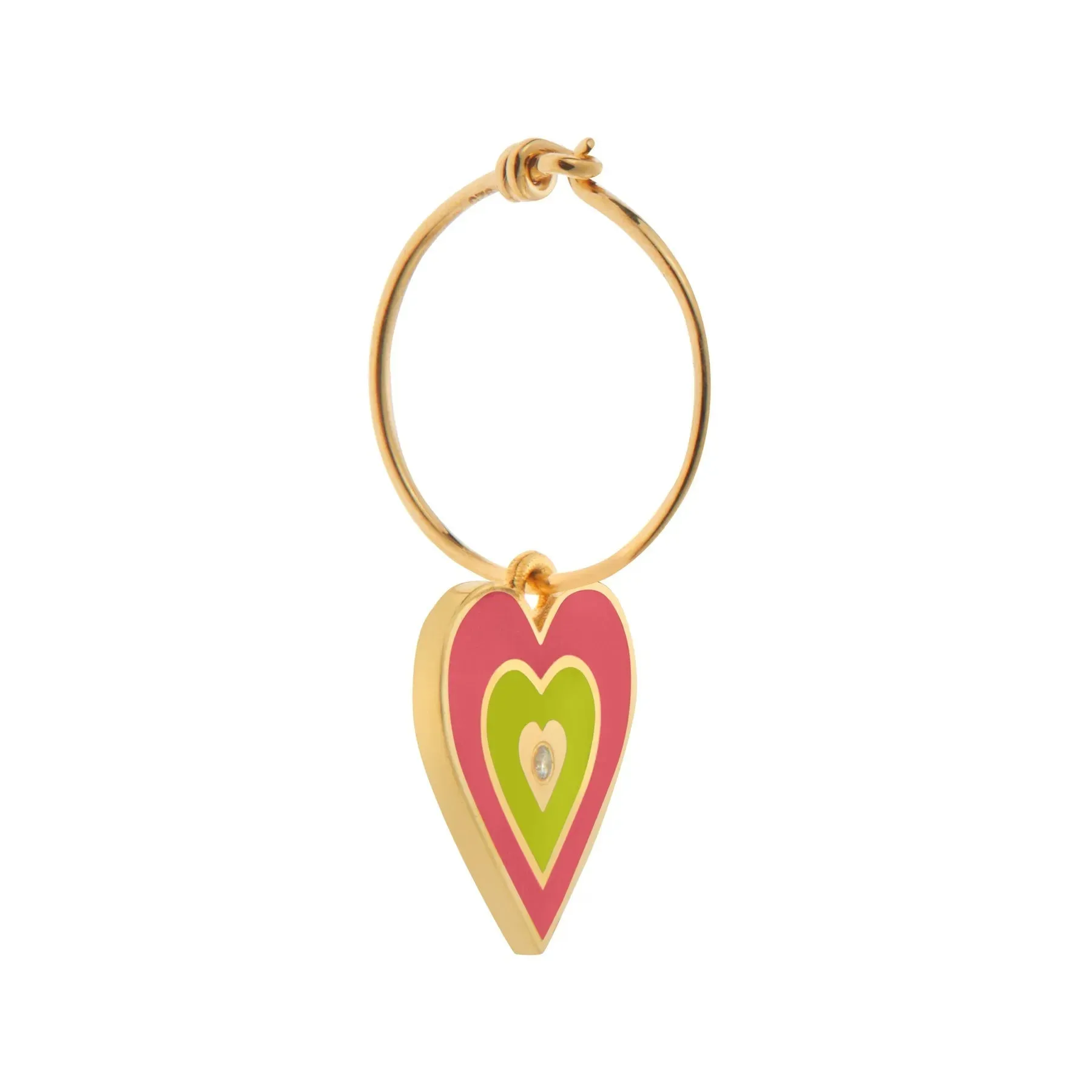 Heart Beat Hoops Pink