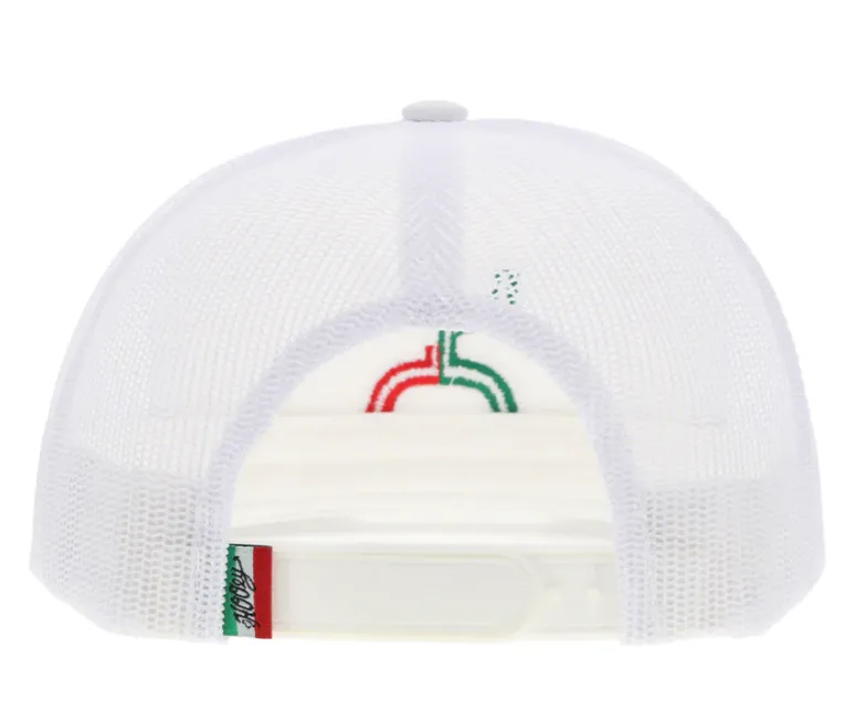 Hooey Boquillas White Mexico Logo Trucker Snapback Hat 2218T-WH