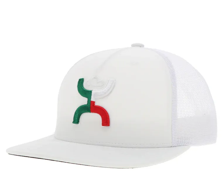 Hooey Boquillas White Mexico Logo Trucker Snapback Hat 2218T-WH