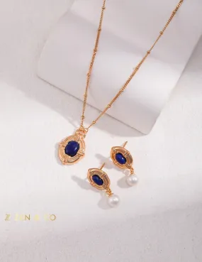 HOPE lapis lazuli necklace and earrings