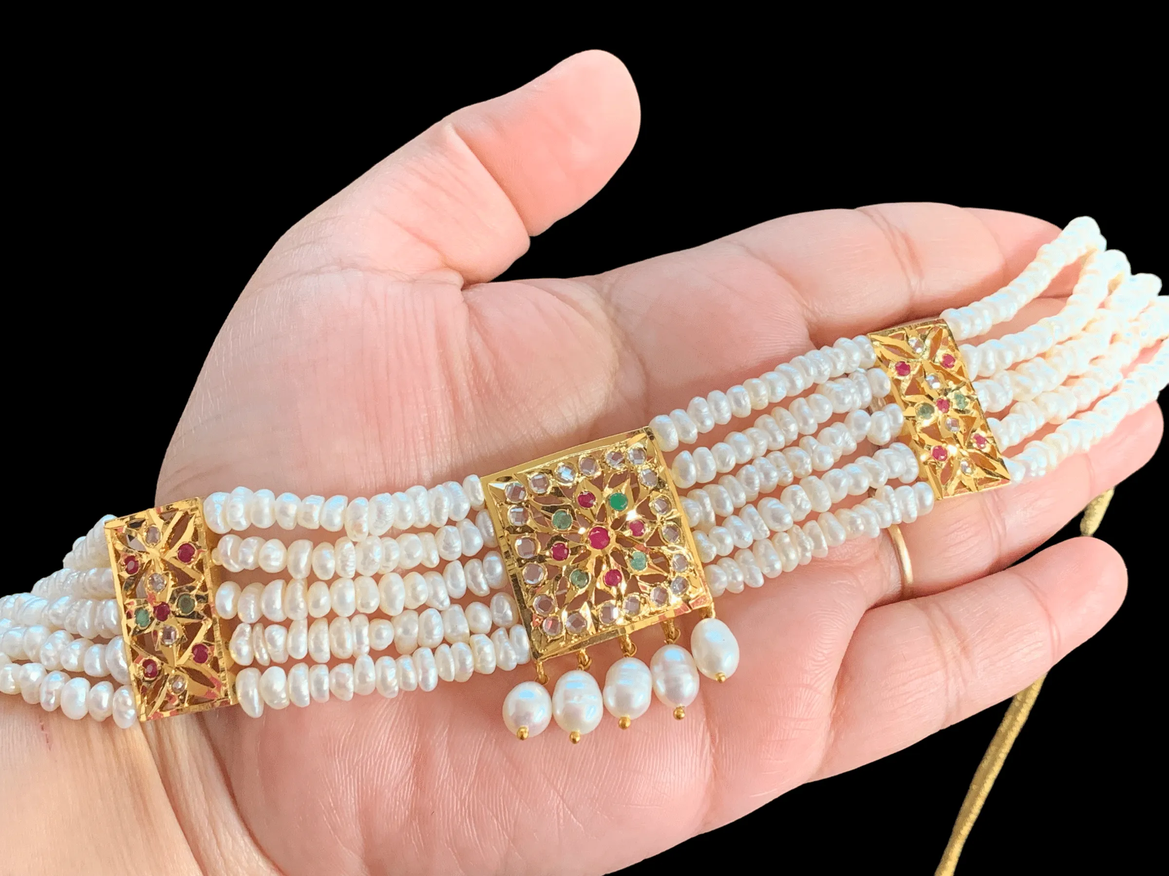 Hyderabadi guluband in gold plated silver ( READY TO SHIP )