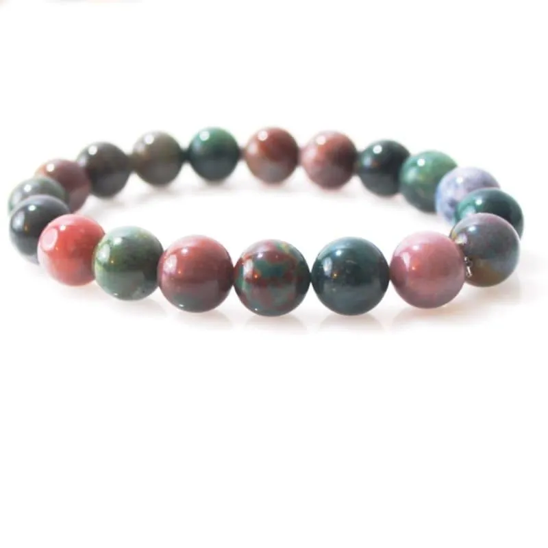 Indian Agate Multicolor Beaded Men's /Unisex Bracelets