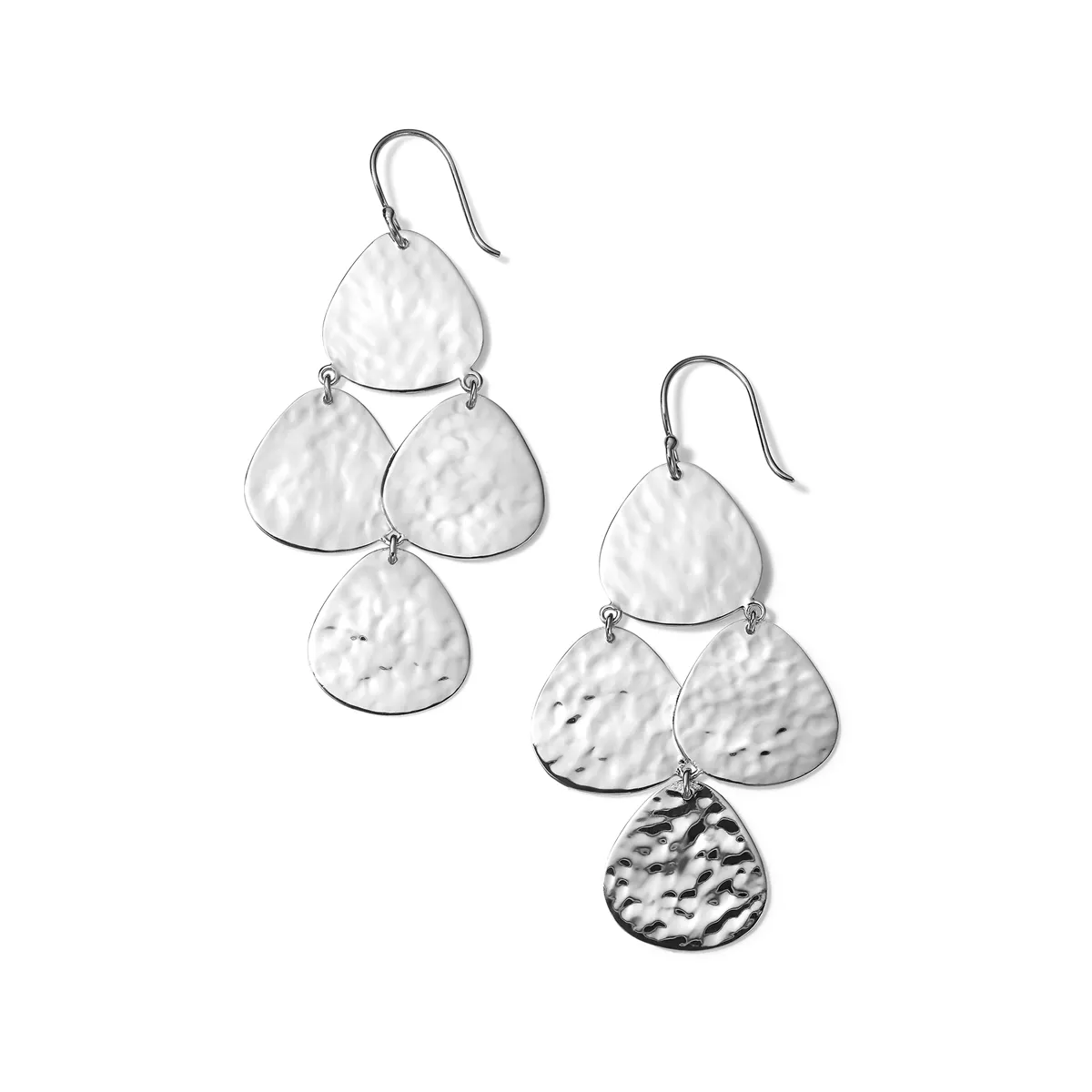 Ippolita Sterling Silver Classico Crinkle Small Nomad Cascade Earrings