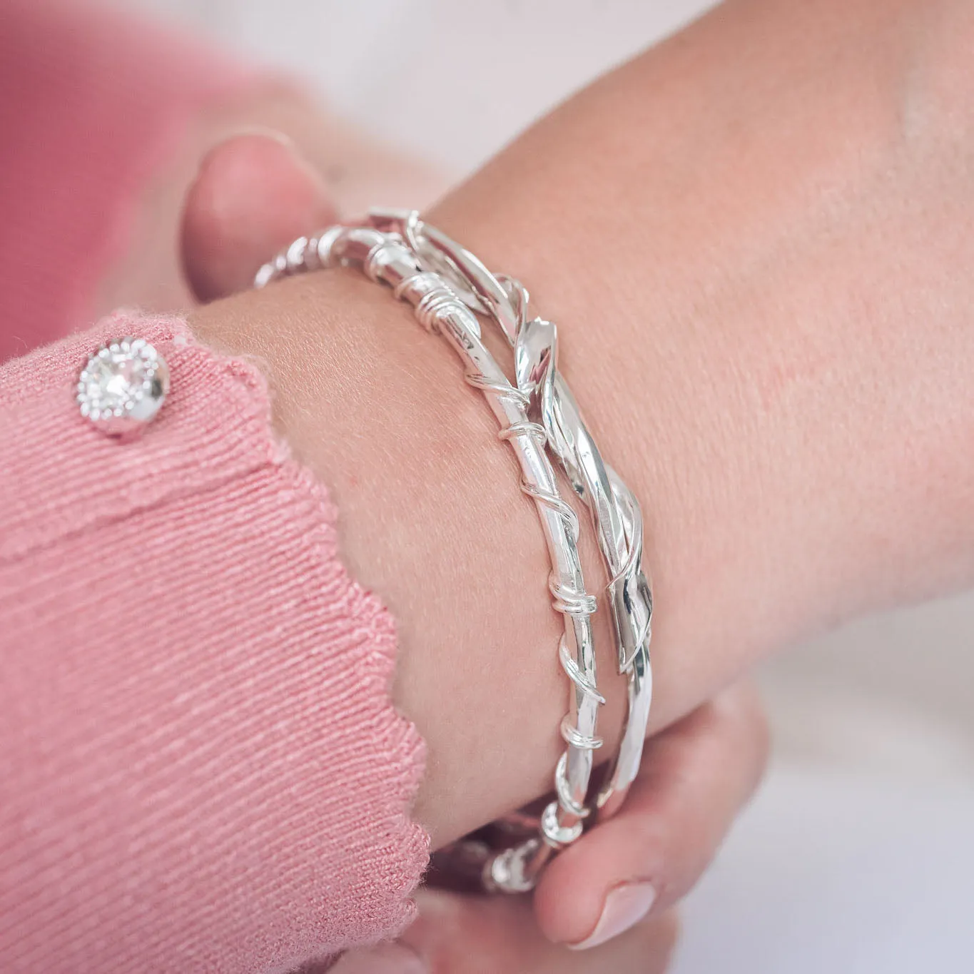 Ivy Silver Bangle