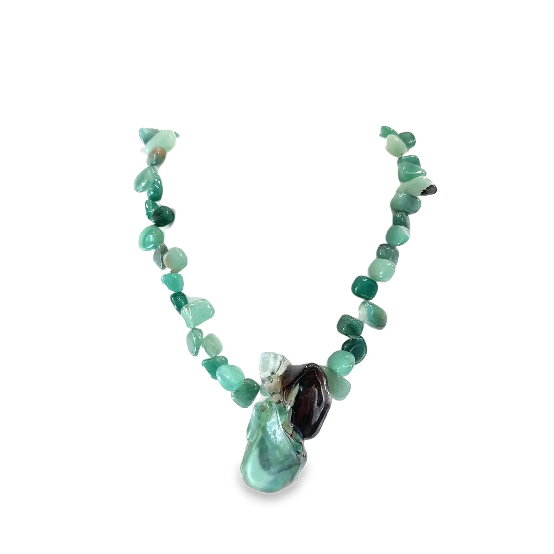 Jade and Glass Necklace by Melanie Davies Persia