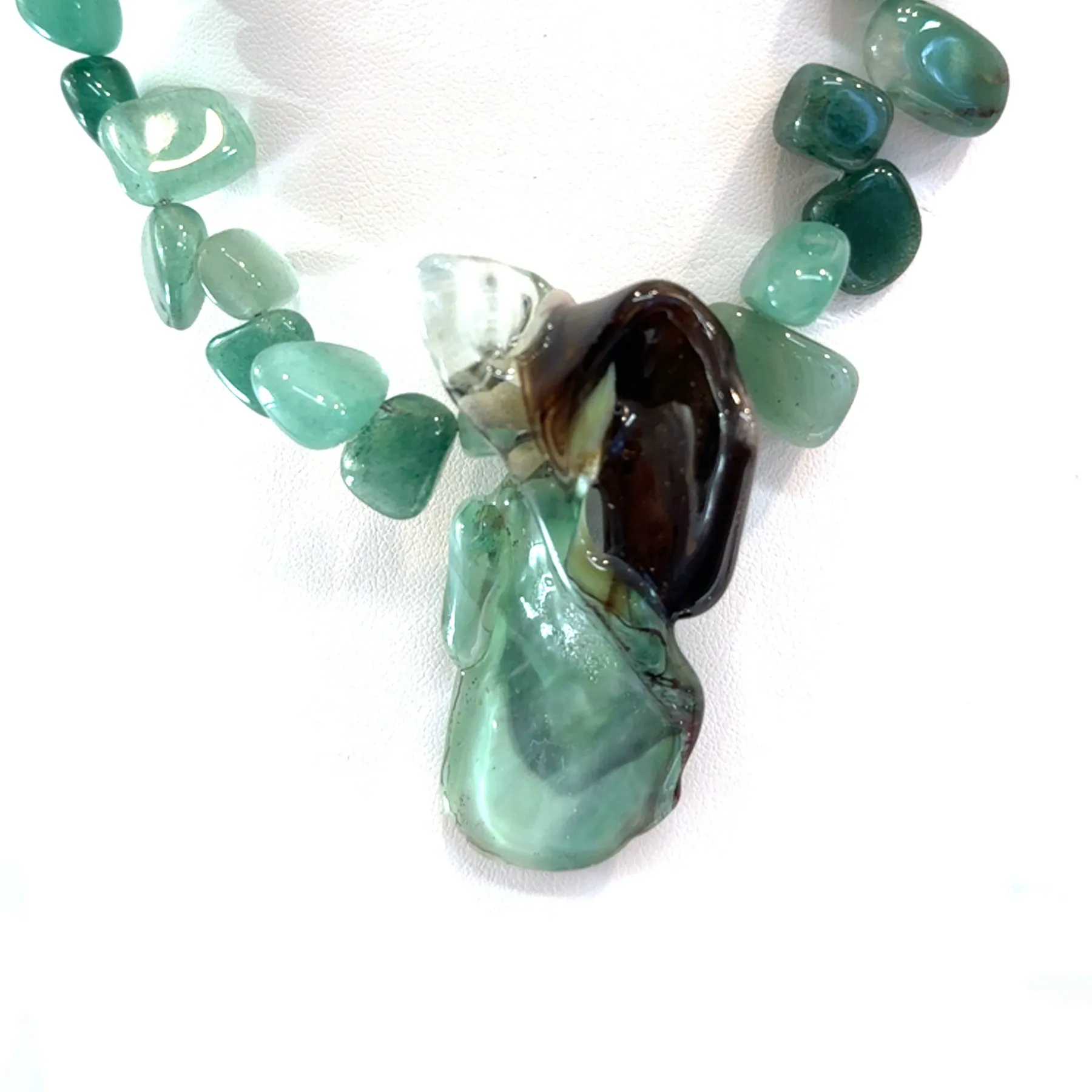 Jade and Glass Necklace by Melanie Davies Persia