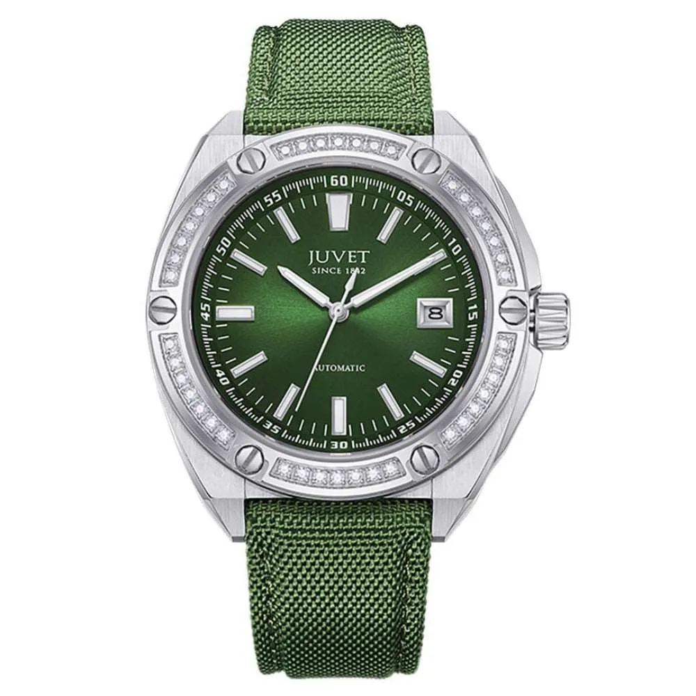 JUVET 7003 Excellent Swiss Automatic Watch for Men 50m Waterproof - Dynamic Green A2