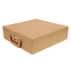 Kuber Industries Wooden Four Rod Bangle Storage Box (Gold) -CTKTC8733