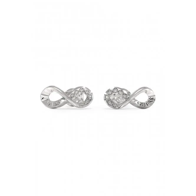 Ladies Endless Dream Silver Crystal Earrings UBE03262RH