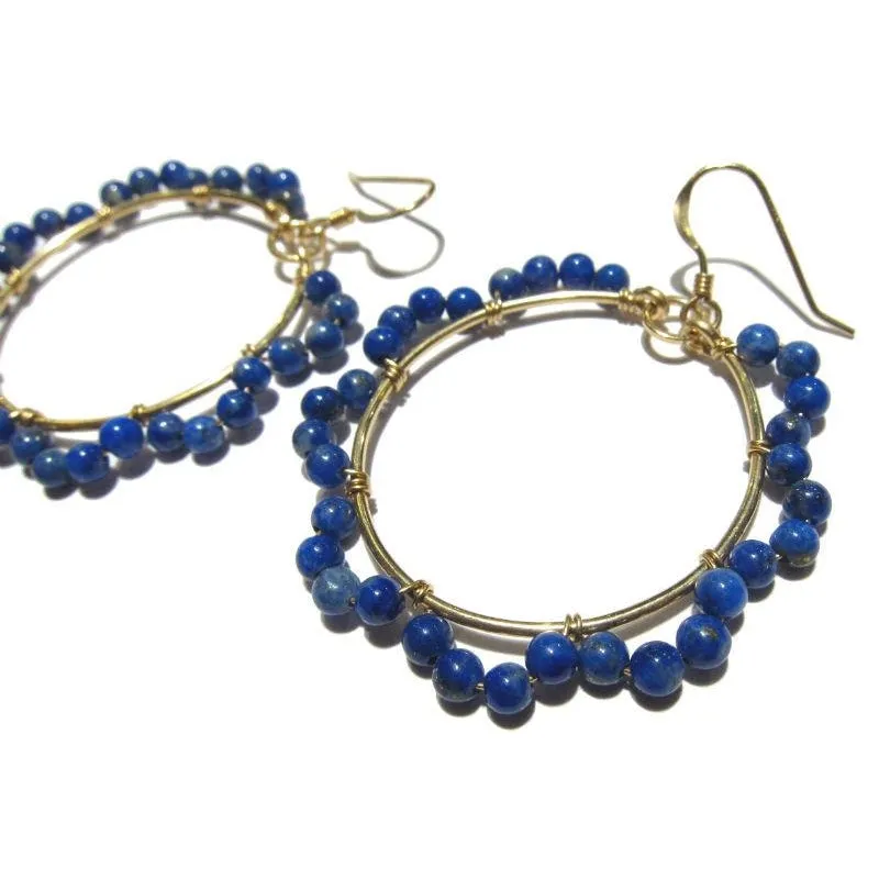 Lapis Lazuli Earrings with Gold Filled Earwires