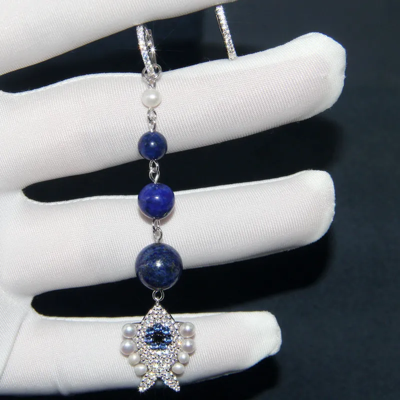 Lapis Lazuli Fish Earring's!So beautiful!!