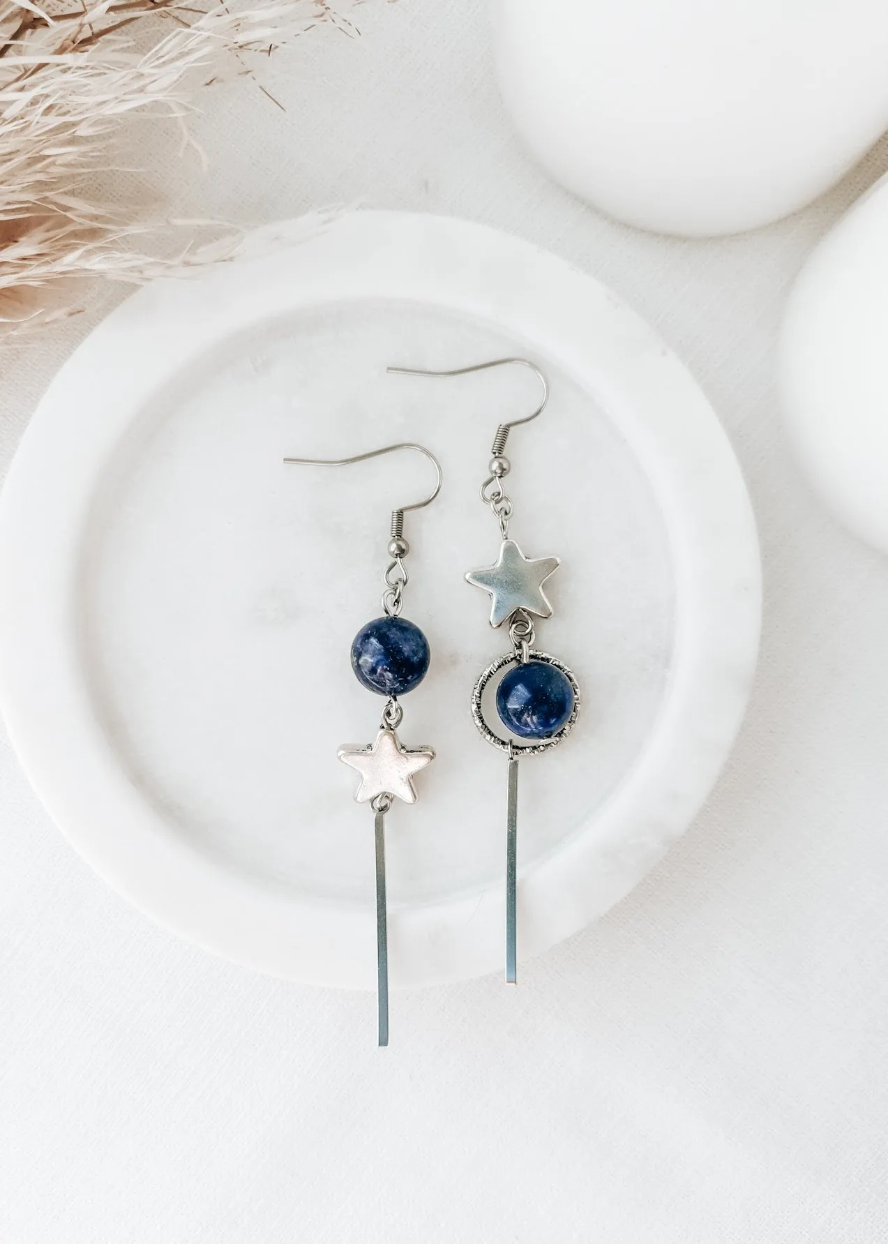 Lapis Lazuli Space Mismatch Earrings