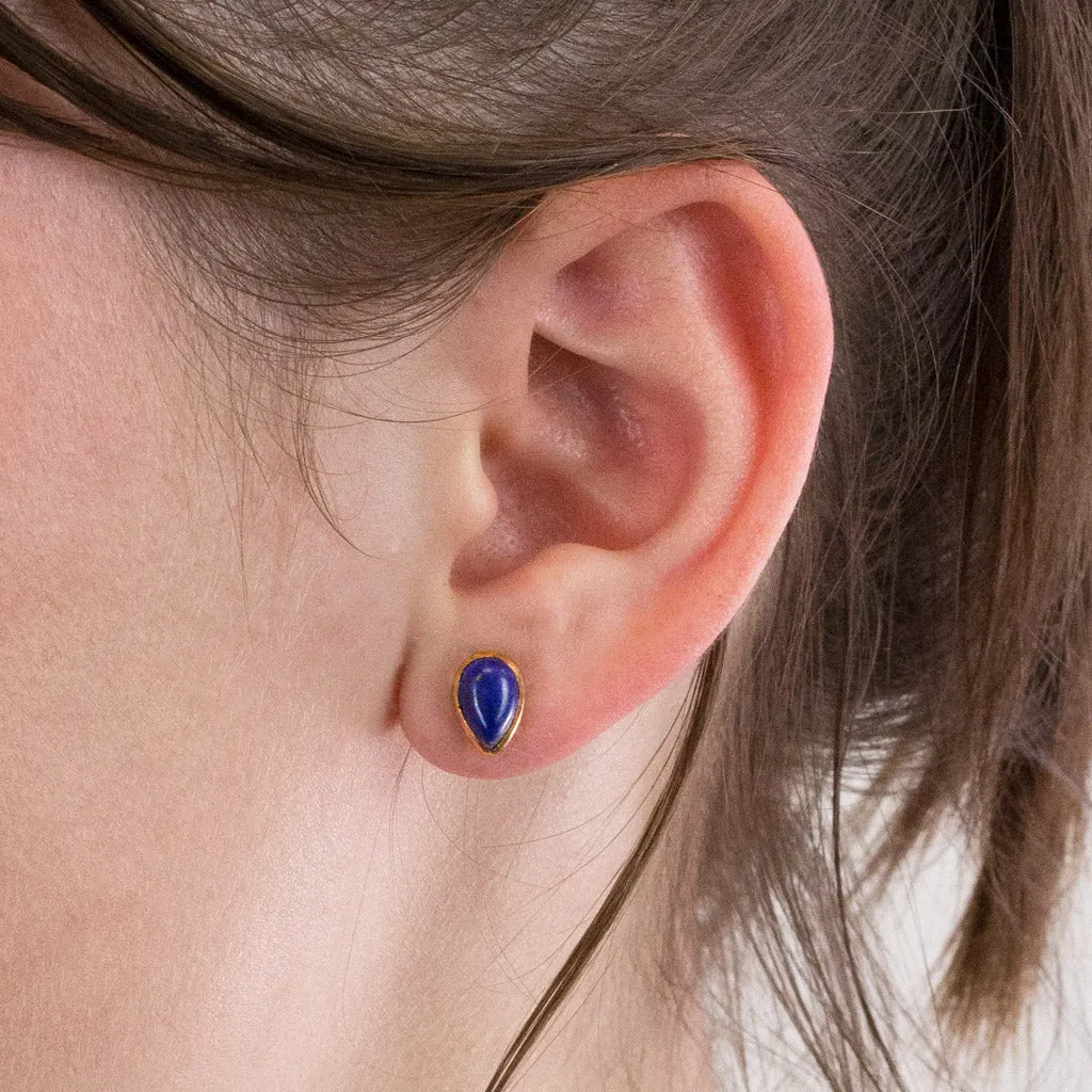 Lapis Lazuli Stud Earrings