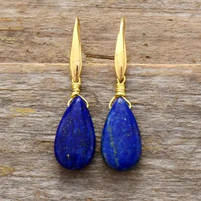 Lapis Lazuli Water Drop Earrings