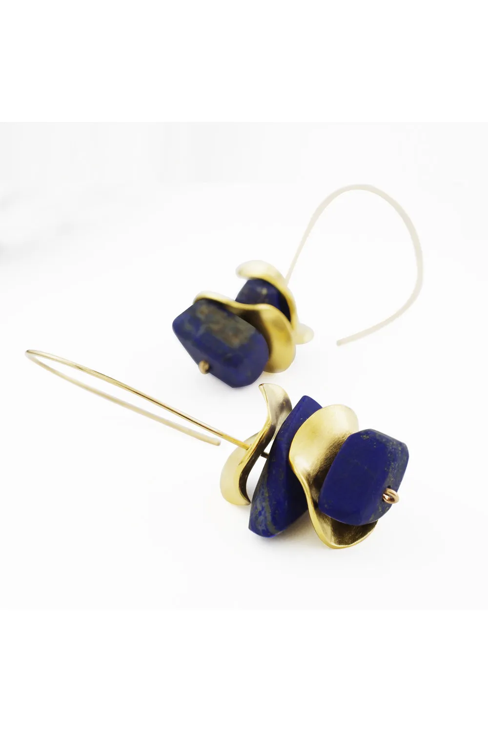 Lapis Scallop Earrings