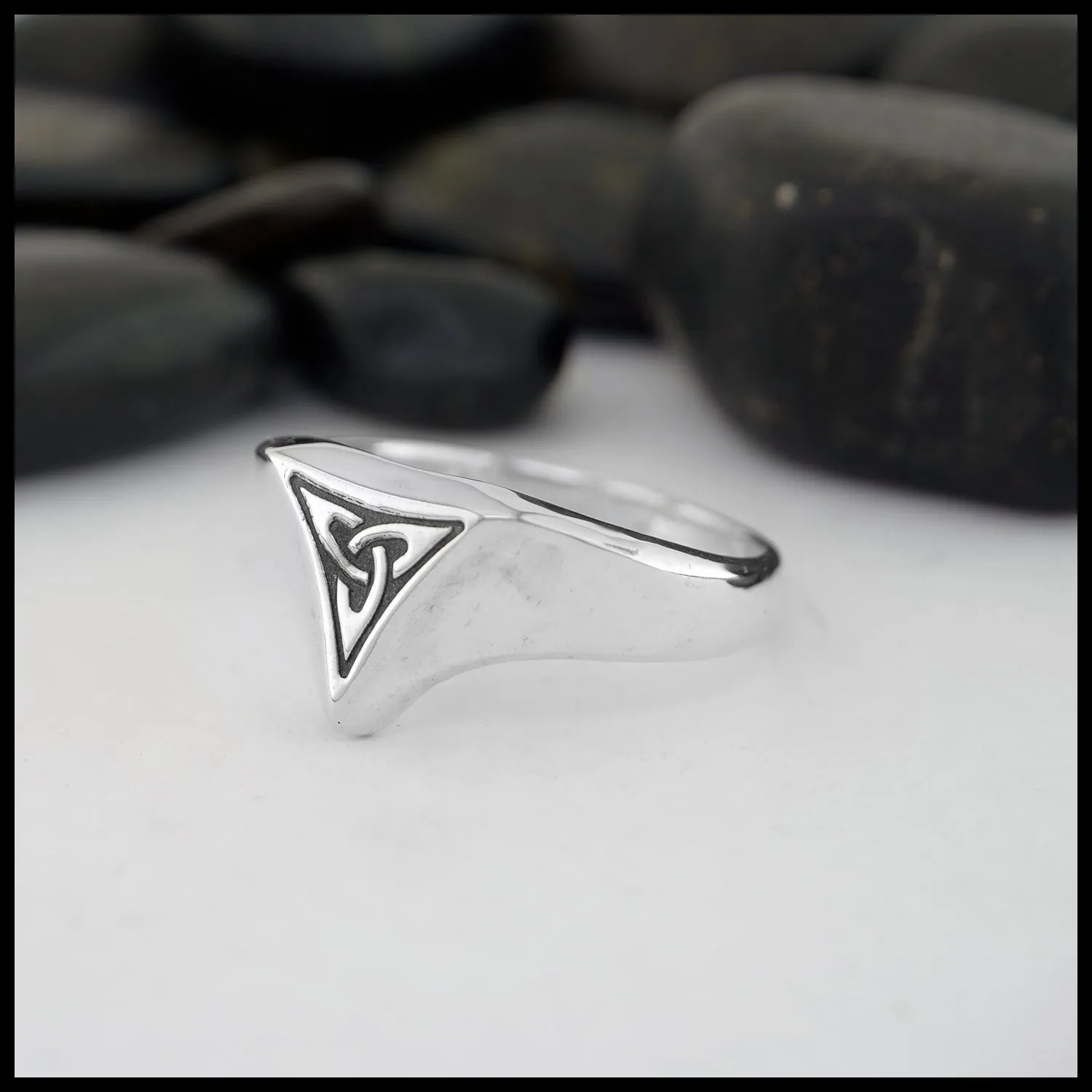 Large Trinity Knot Ring in Silver