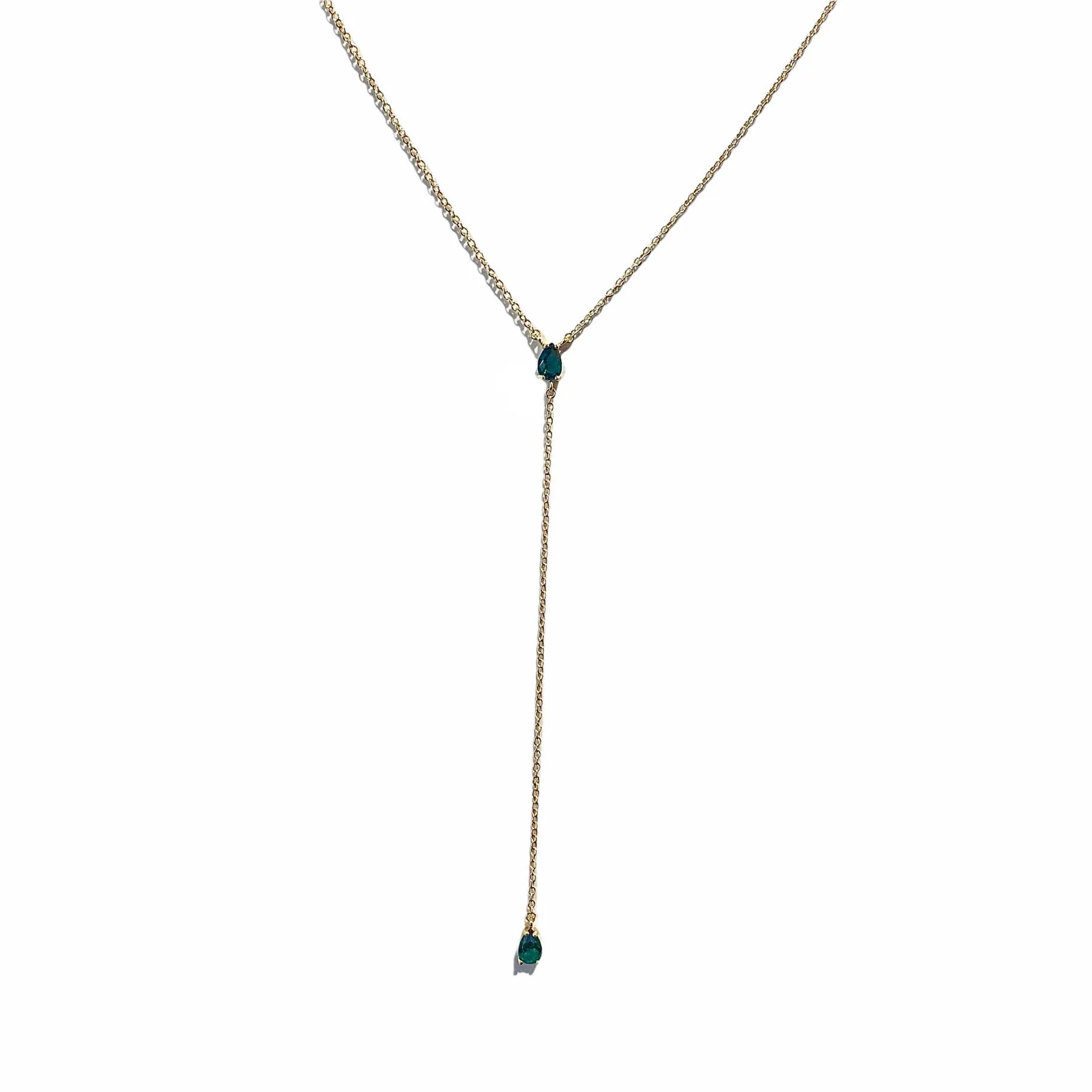 Laura Teardrop Lariat Necklace