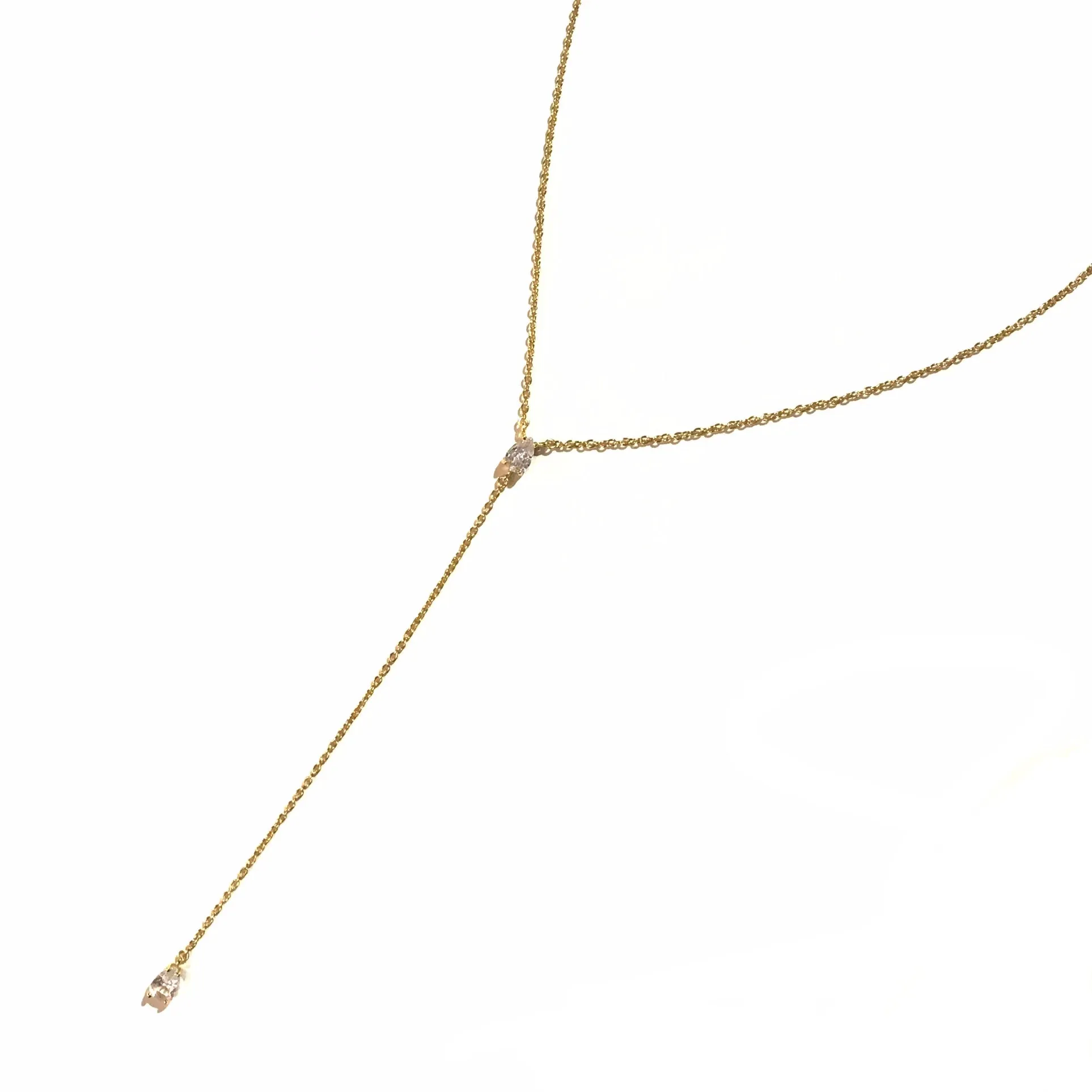 Laura Teardrop Lariat Necklace