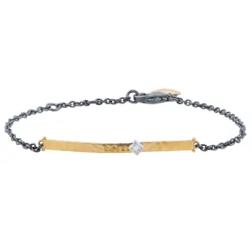 Lika Behar "Chained" Bracelet Oxidized Silver & Fusion Yellow Gold CD-B-237-GXD