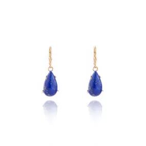 Lilian Lapis Lazuli Earrings, Gold Vermeil