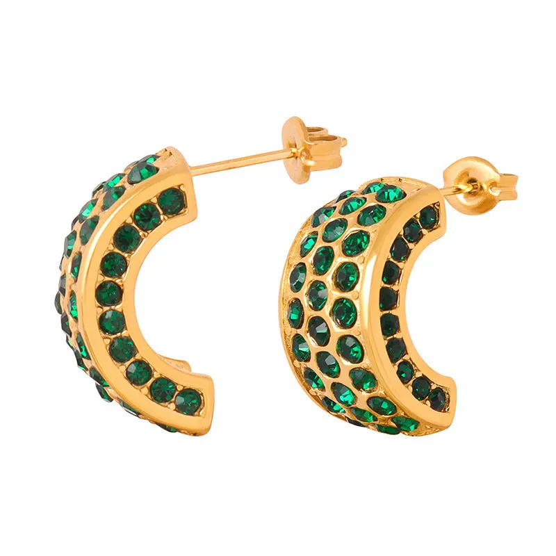 Luxurious Geometric Zircon Earrings for Women