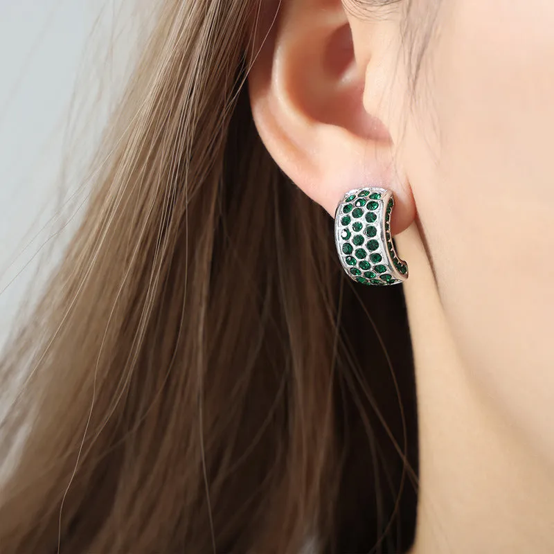 Luxurious Geometric Zircon Earrings for Women