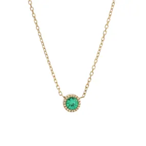 Magic Eye Emerald Necklace