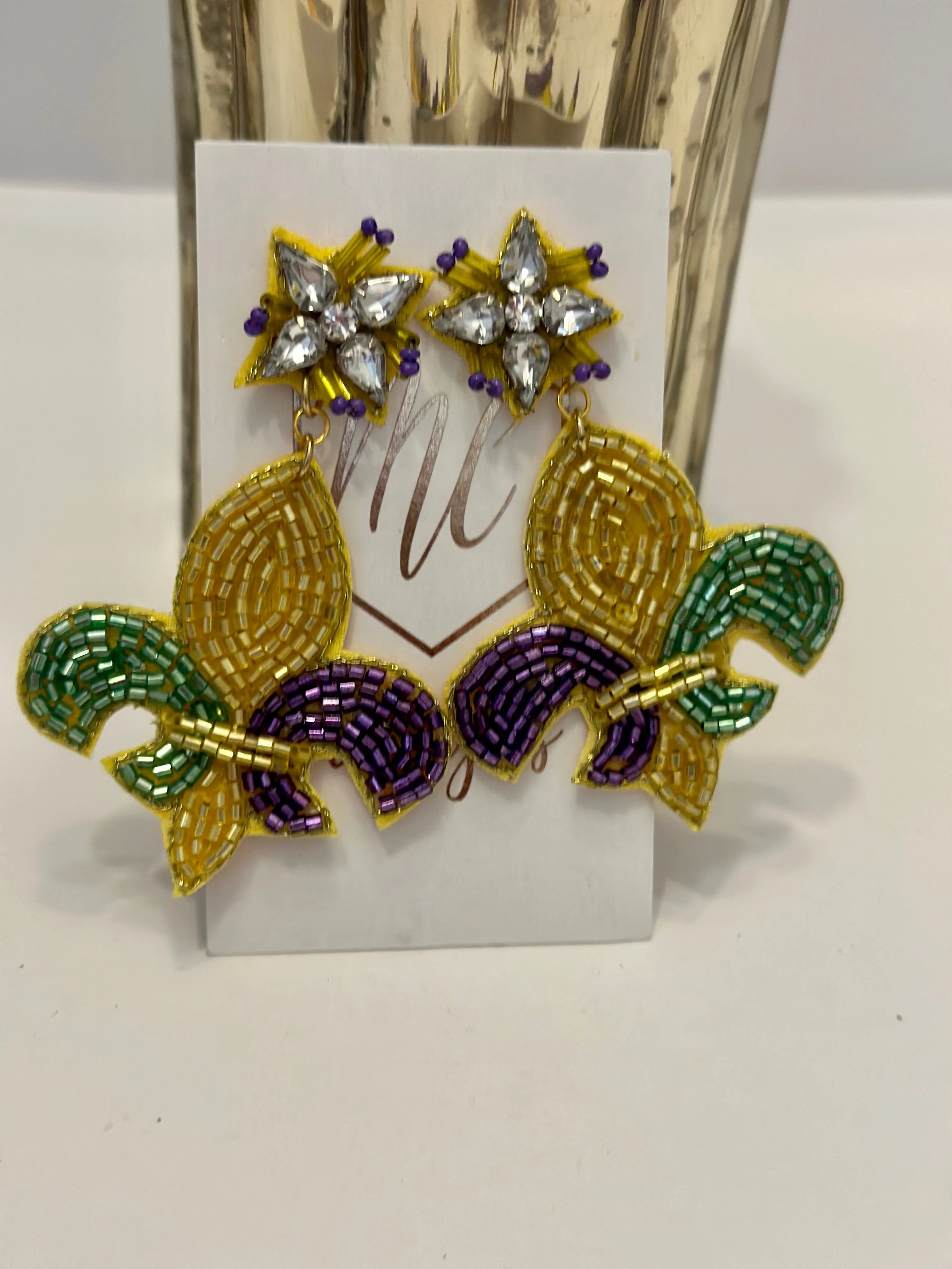 Mardi Gras Earrings