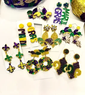 Mardi Gras Earrings