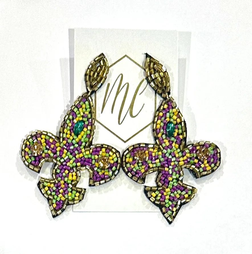 Mardi Gras Earrings