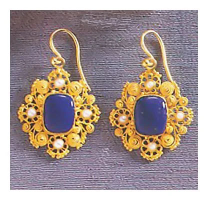 Marquessa of Rockingham Lapis Screw Back Earrings