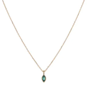 Marquise Emerald Wisp Necklace (ready to ship option)*