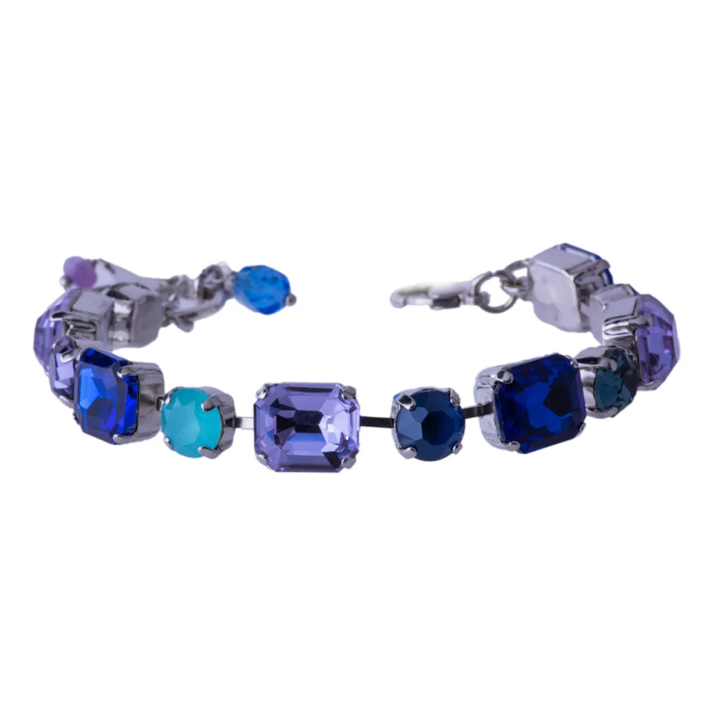 Medium Emerald Cut and Round Bracelet in "Electric Blue" *Preorder*