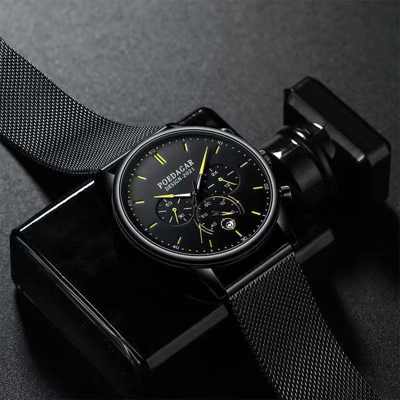 Men's Fashion Multifunctional Waterproof Quartz Watch