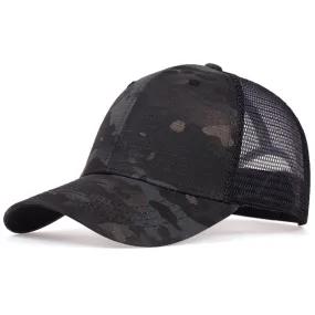 Mesh Summer Sun Hat Caps for Men Women Adjustable Baseball Cap Men Trucker Hats Camouflage Jungle Tactical Hats