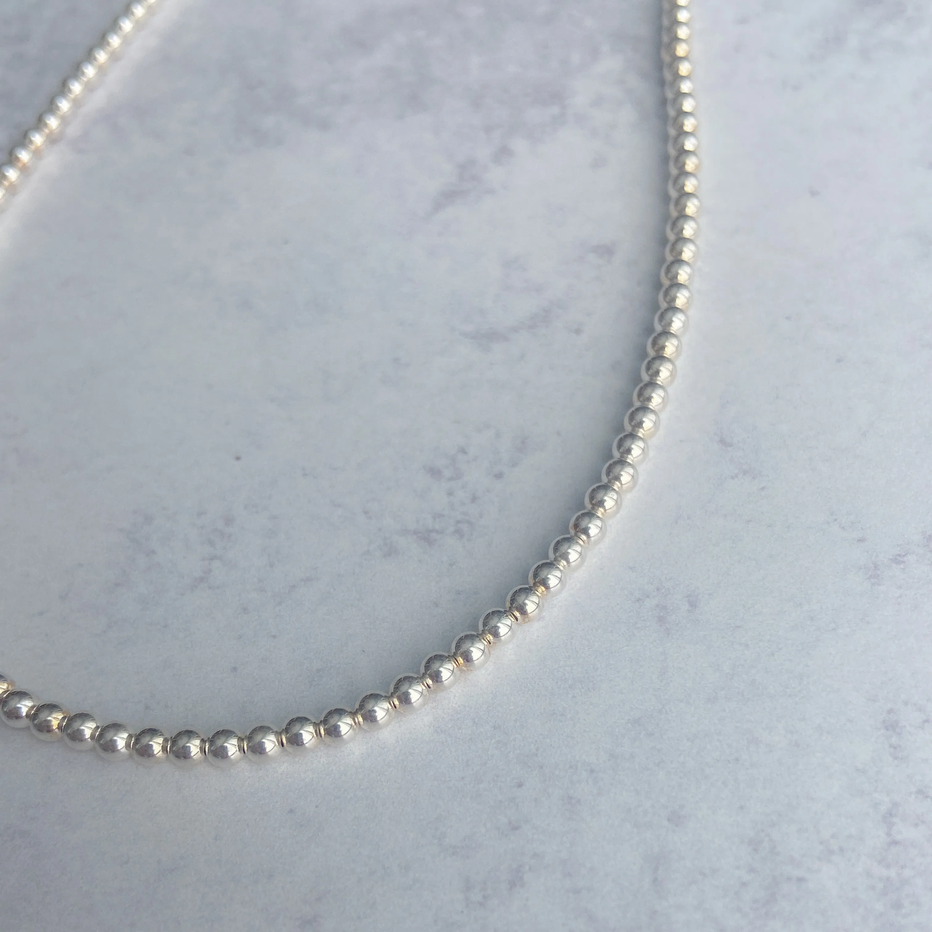 Modern Princess Silver Necklace ~ 3mm