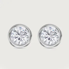 Moissanite Solitaire Sleep Earrings