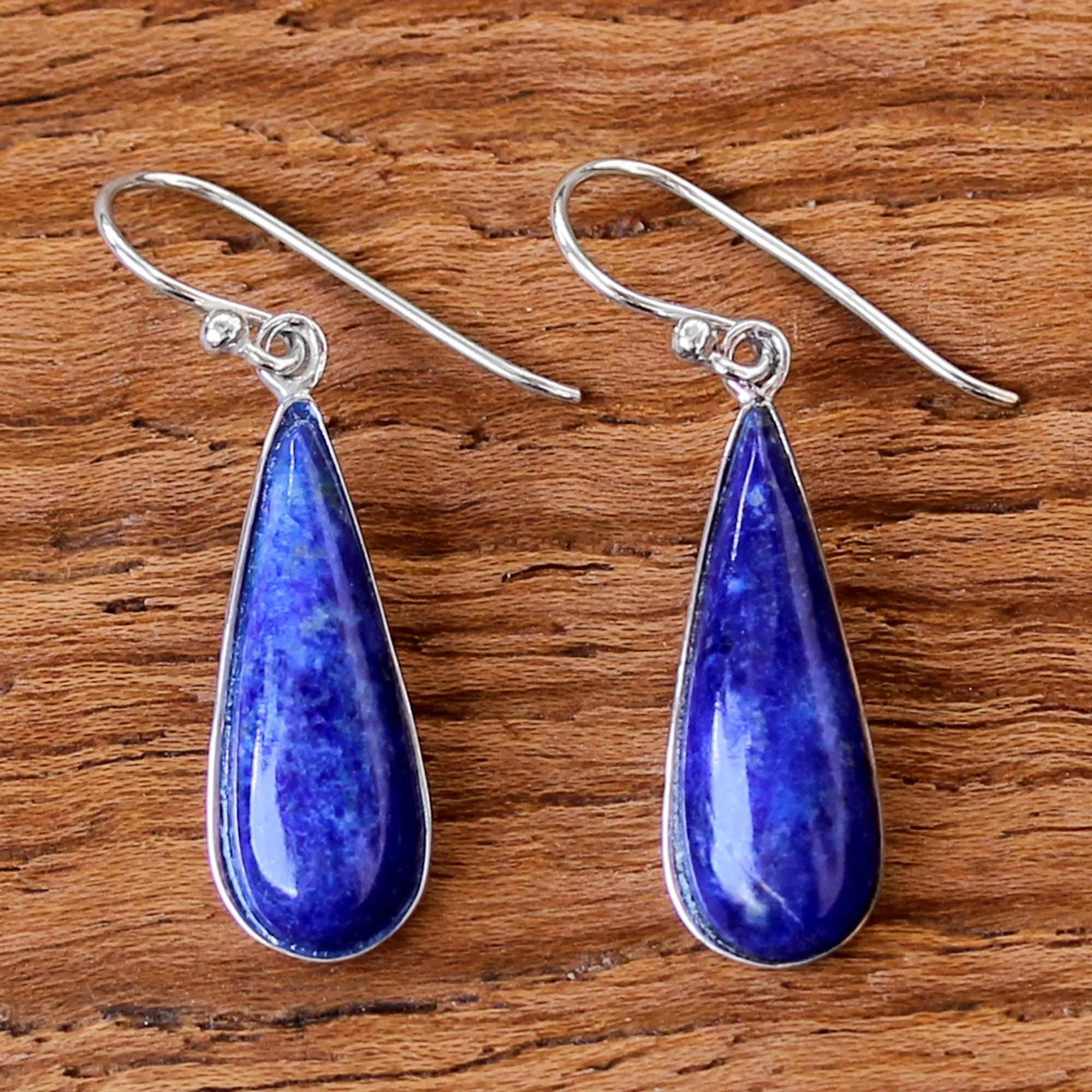 Morning Raindrops Lapis Earrings