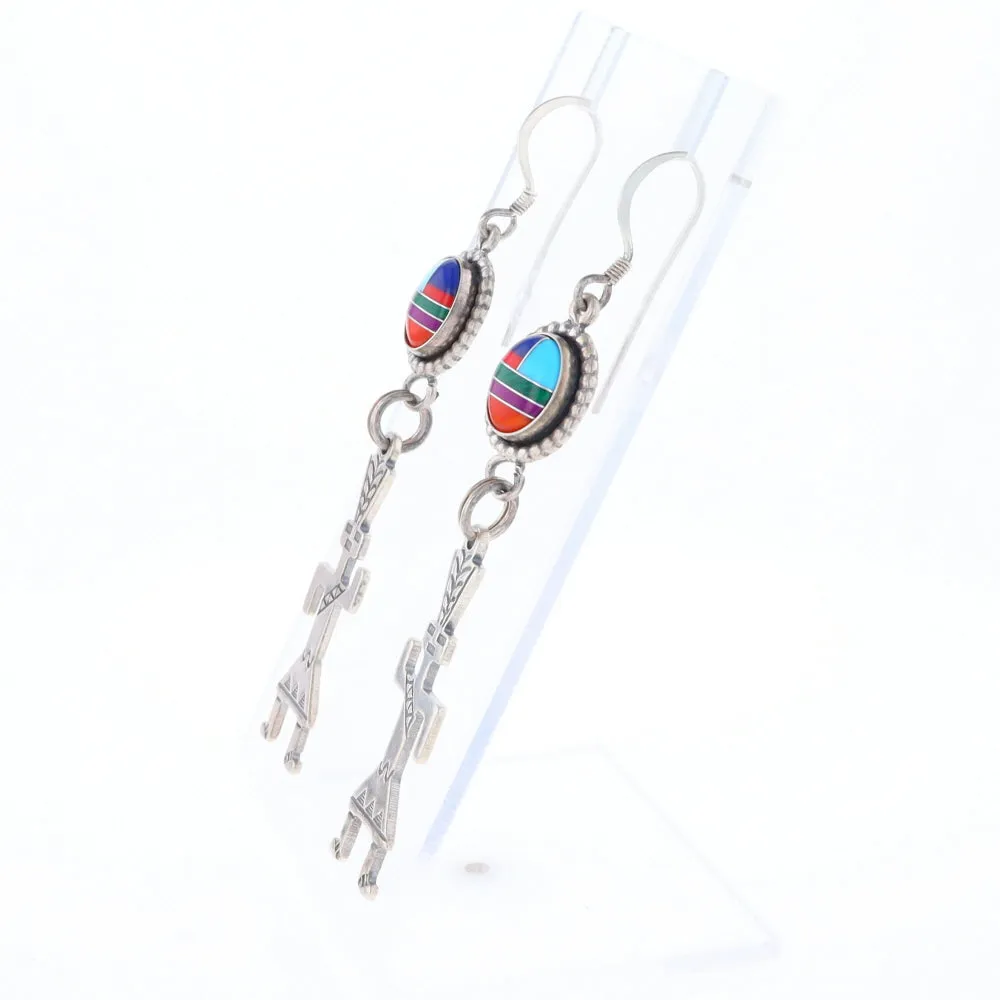 Multi-Stone Native Dancing Man Dangle Earrings